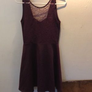 Maroon/purple peplum dress